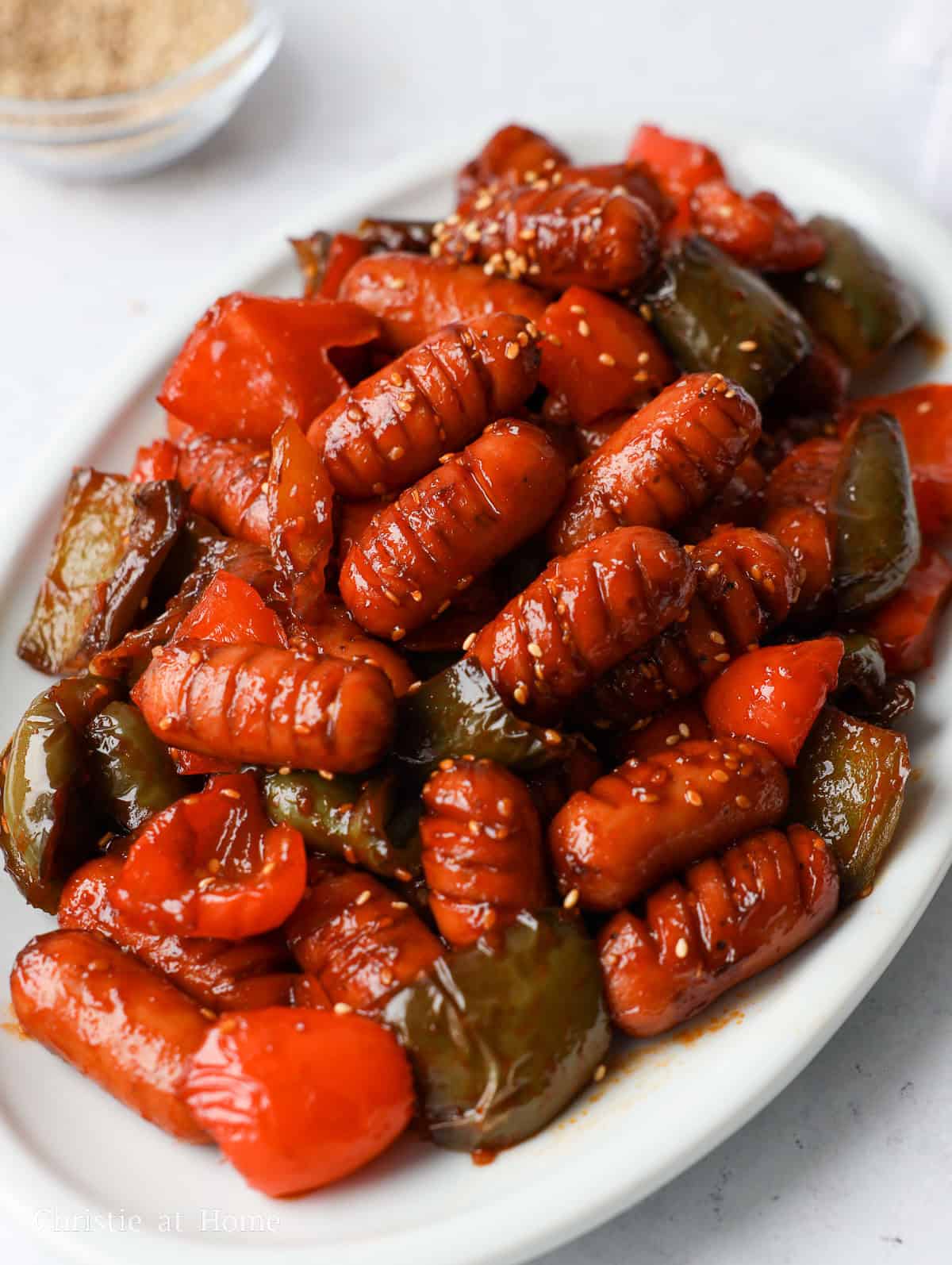 korean sausage stir fry