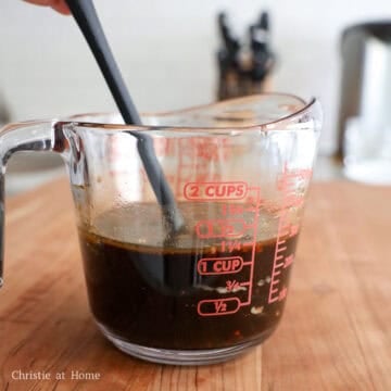 In a small bowl or measuring cup, combine noodle sauce ingredients as listed above and set aside.